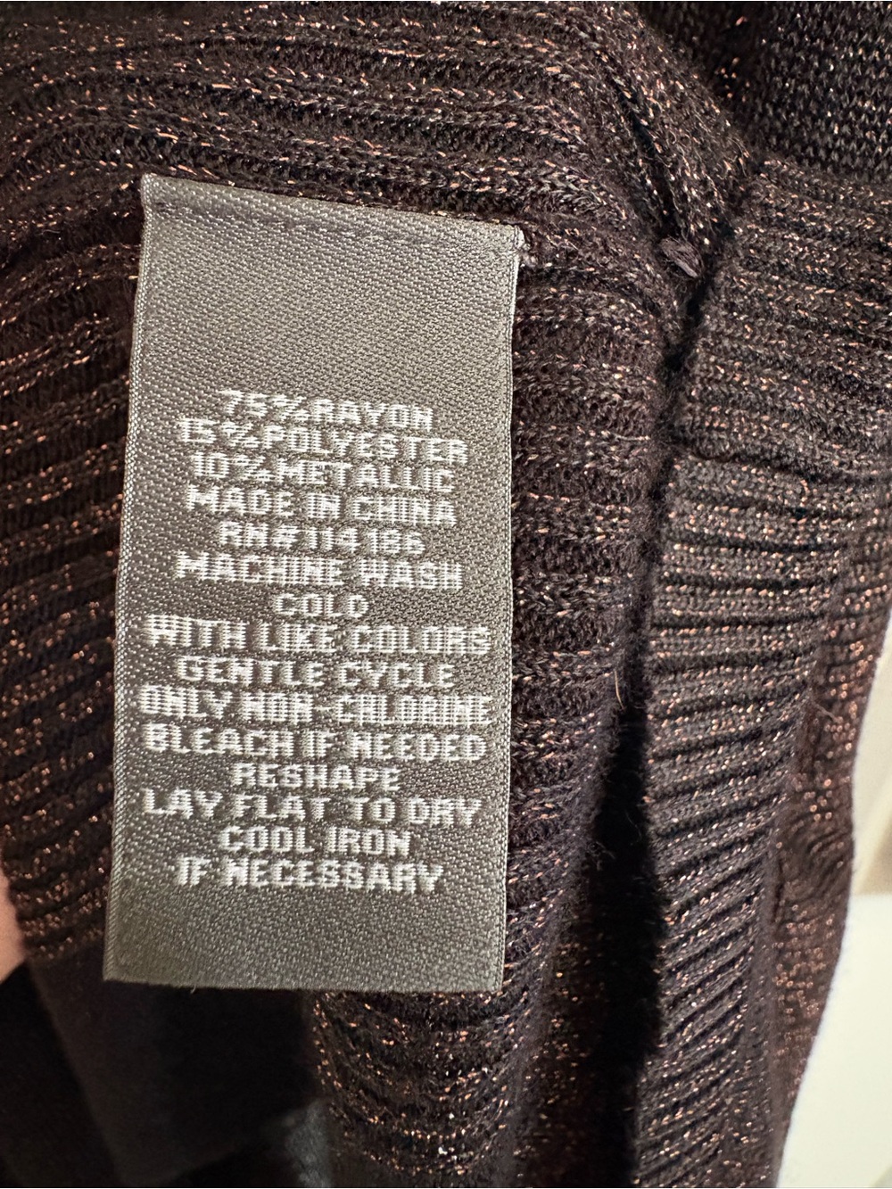 89th & Madison Long Open-Front Cardigan in Dark Brown - Picture 3 of 5